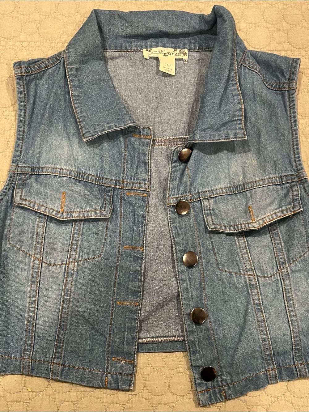Girls denim vest